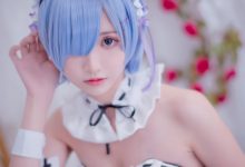 喵糖映画 TML.014 蕾姆粉红兔女郎-套图岛