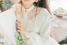 气质美女蕾丝白裙清新写真图片-套图岛