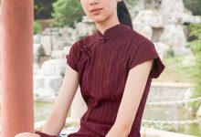 SIW斯文传媒 010 复古中式紫色条纹棉质旗袍 - 丽莉 [65P-164M]-套图岛