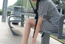 SIW斯文传媒 014 法式黑白方格翻领小清新裙 - 丽莉 [58P-121M]-套图岛