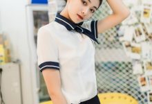 SIW斯文传媒 029 春夏空乘白衫蓝裙制服套装 - 嘉慧 [61P-195M]-套图岛