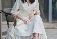 [IESS异思趣向] 2019.01.03 丝享家395：姗姗 - 烈焰红唇白长裙 [84P]-套图岛