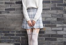 [大生模拍] 轩轩 JK拼接丝-套图岛