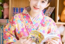 丸子头美女清新元气和服写真图片-套图岛