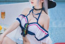 弥音音 — 明日方舟 斯卡蒂泳装 [24P-316M]-套图岛