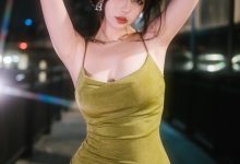 Tina很妖孽呀 - NO.07 绿色连衣裙 [35P-208MB]-套图岛