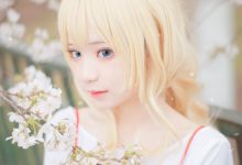 花柒hana NO.020 — 宫园熏粉裙 [9P-87M]-套图岛