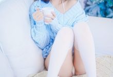 Tina很妖孽呀 – 蓝色秋冬毛衣 [27P-168MB]-套图岛