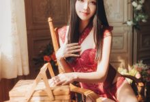 源纱希喵喵喵 - NO.002 晨风 红色内衣[12P]-套图岛