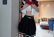 唐安琪性感黑色短裙拍摄花絮 [90P+2V-2.6G]-套图岛