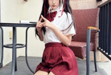 不呆猫 - 温泉双马尾JK [22P1V-713MB]-套图岛