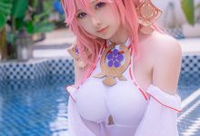 樱梨梨 - NO.001 八重神子泳装 [29P-429MB]-套图岛