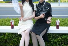 初夏女神 NO.279 柒柒、双双 黑白旗袍[140P+1V／5.30GB]-套图岛