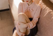 雪晴Astar-粉藏青通勤长裙OL[72P+1V-1.33G]-套图岛