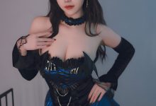 雪晴Astar-蓝色蕾丝短裙[53P+1V-1.23G]-套图岛