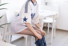 [BoBoSocks袜啵啵] NO.590 香菜-板鞋、短白棉袜、油亮薄黑丝（脚尖透明款）、分体牛仔裤[148P-1V-6.05G]-套图岛