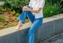 足愉心 NO.048 沐晴（搭配：白衬衣、牛仔长裤、肉色丝袜、浅色高跟鞋）[105P+2V／10.6GB]-套图岛