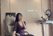 微密圈-唐十七[紫色透视高开叉连衣裙[1V-436MB]-套图岛