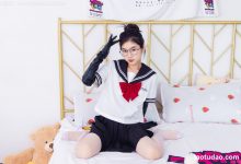 物恋传媒 No.2557 米米-高跟长靴、薄白丝、JK制服、皮手套 [155P1V-3.15GB]-套图岛