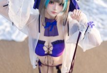 九柒喵 –  碧蓝航线-柴郡泳装[26P-193.9M]-套图岛